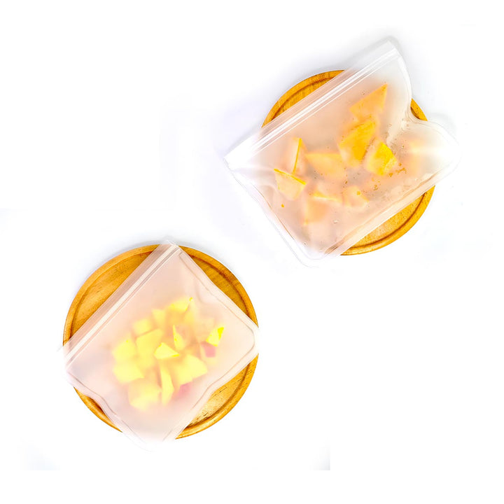 Bolsas Silicona x5 Hermética 400ml Reutilizables Para Alimentos MANA-0073