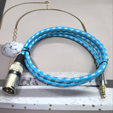 Adaptador de Cable Desequilibrado de 3.5mm a XLR, 3 pies, Conector Macho de Mini Jack Estéreo de 1/8" a XLR, Bañado en Oro, 22AWG, Redondo, Conector Macho-a-Macho para Teléfonos Móviles, Portátiles, Altavoces, Mezcladores