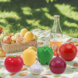 7 Piezas de Contenedores para Frutas y Verduras - Tapas Antiderrames, Recipientes Reutilizables para Refrigerador y Despensa, Lavado a Mano, Almacenamiento de Granos, Ajo, Utensilios Divertidos, Construcción Resistente, Organización de Cocina