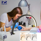 2025 Lámpara de Uñas Media Luna Mejorada con Enchufe USB, Luz de Escritorio 39.5 cm/15.5 pulgadas para Aficionados a la Manicura - Herramienta Esencial para Belleza/Arte en Uñas/Tatuajes y Estilismo