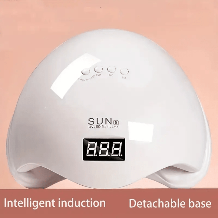 1 pieza de lámpara de uñas LED SUN con sensor inteligente - Luz de curado de gel de secado rápido portátil, base extraíble, pantalla LCD, alimentada por USB (batería no incluida) - Ideal para uso en casa y salón, iluminación de salón de uñas | Lámpara de