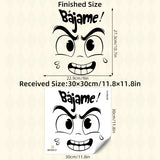 1 pieza de Calcomanía para Tapa de Inodoro con Expresión Creativa en Español BRUP - "¡Súbeme!" Diseño de Cara de Dibujos Animados, Pegatina Fácil y Extraíble de PVC para Baño, Dormitorio, Sala de Estar, Decoración de Porche, Adhesivos para Inodoros