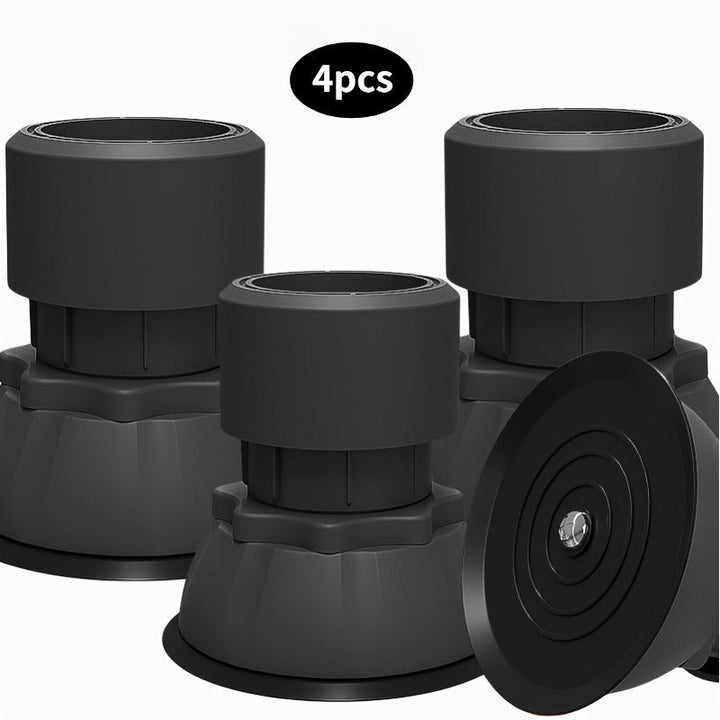 4 piezas/SET Base ajustable de altura para lavadora y secadora, almohadilla de plástico anti-vibraciones, base impermeable para electrodomésticos y muebles, compatible con lavadora, secadora, refrigerador, sofá, silla