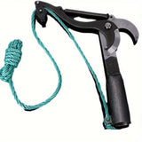 1 pieza de Cortafrondas Aéreos con Diseño Cableado - Cuchillo para Ramas y Frutas de Acero Inoxidable Afilado para Mantenimiento Sin Esfuerzo del Jardín y Patio, Mango Amarillo y , Ideal para Podar y Recortar al Aire Libre, Herramienta de Recorte Exterio