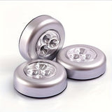 5pcs Luces Táctiles Modernas de 3 LED, Acolchado Inalámbrico para Armario, Luz Nocturna de Montaje en Pared con Pantalla de Plástico, Control por Botón, Tema Fantasía para Dormitorio, Pasillo, Baño, Cocina, Escaleras - Funciona con Pilas (AAA), No Incluy