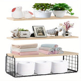 Soporte De Madera Retro Para Pared De Baño, Estante De Pared, Decoración Estética De La Habitación, Decoración Del Hogar, 1 Ud.