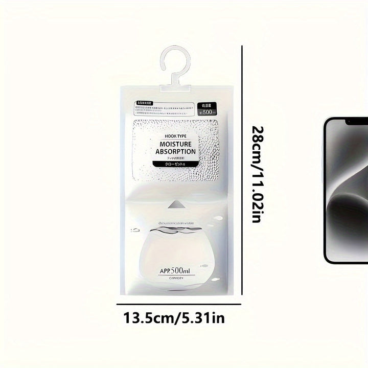 Bolsa absorbente colgante, deshumidificador colgante, desecante, muy adecuado para armario, dormitorio y baño. Una bolsa absorbente eficaz especialmente diseñada para suspensión. Protección contra la humedad en el hogar o residencia universitaria