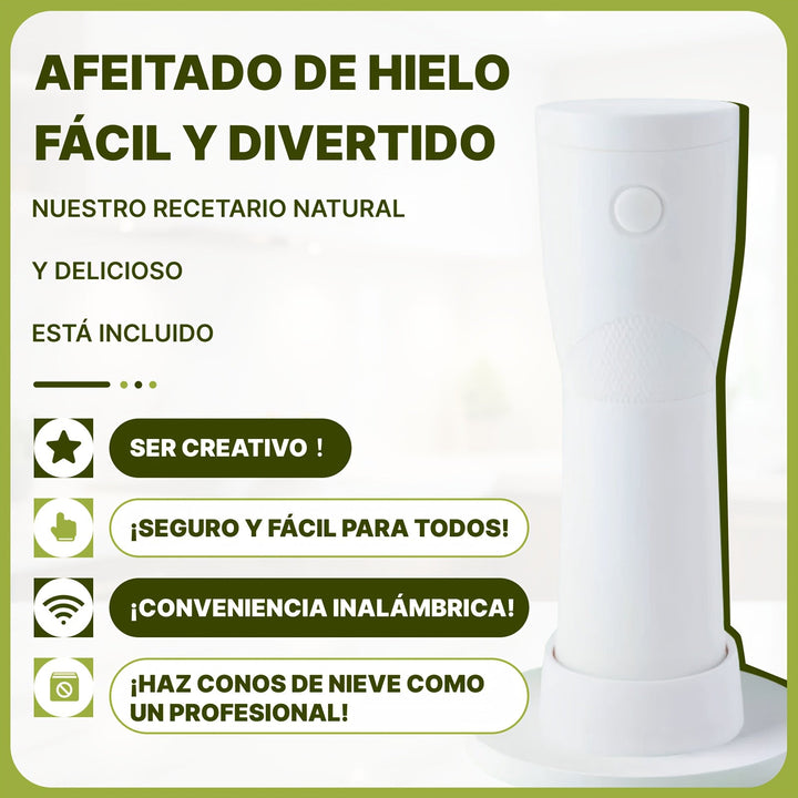 WANVOAPLS Trituradora de Hielo Portátil - Máquina para Rallar Hielo con Batería, Fácil de Limpiar, Ideal para Bebidas de Verano y Batidos - Triturador Manual Compacto para Hogar, Viajes, Camping y Fiestas al Aire Libre