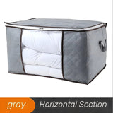 Bolsa de almacenamiento extra grande con asas, organizador portátil para ropa y edredones con ventana transparente, poliéster duradero, ideal para organizar el hogar, dormitorio o residencia estudiantil