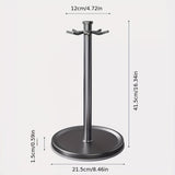 Un estante de almacenamiento de cocina sin necesidad de taladrar, con un gancho y barra giratorios para organizar utensilios como espátulas y cucharas, perfecto para escurrir.