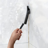 Cepillo para limpiar la ducha, cepillo de mango largo para baños, cocinas, inodoros y exteriores, con cerdas duras para una limpieza efectiva, herramienta manual no eléctrica