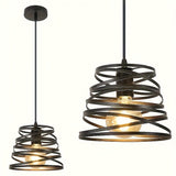 1 pieza de lámpara de techo ajustable moderna, base E26W27, montaje semi-inmerso de metal y hierro para pasillo, dormitorio, café, restaurante, bar - incluye hardware de instalación, sin bombilla, cableado duro, compatible con 110V-240V, luces de techo p