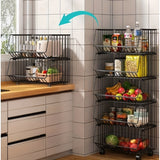 Organizador de Juguetes de Alambre con 4 Niveles y Ruedas, Ganchos en S y Pizarras Ajustables - Carrito de Almacenamiento Versátil para Habitación Infantil, Sala de Juegos, Dormitorio