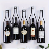 Estante para vinos de metal industrial vintage - Estante de exhibición duradero montado en la pared para decoración de bar en casa, sala de estar o comedor con diseño clásico, decoración de vinos