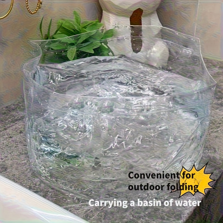 1 cubo de viaje grande con capacidad de 10L, lavabo plegable portátil para camping y hotel, accesorio esencial para viajes