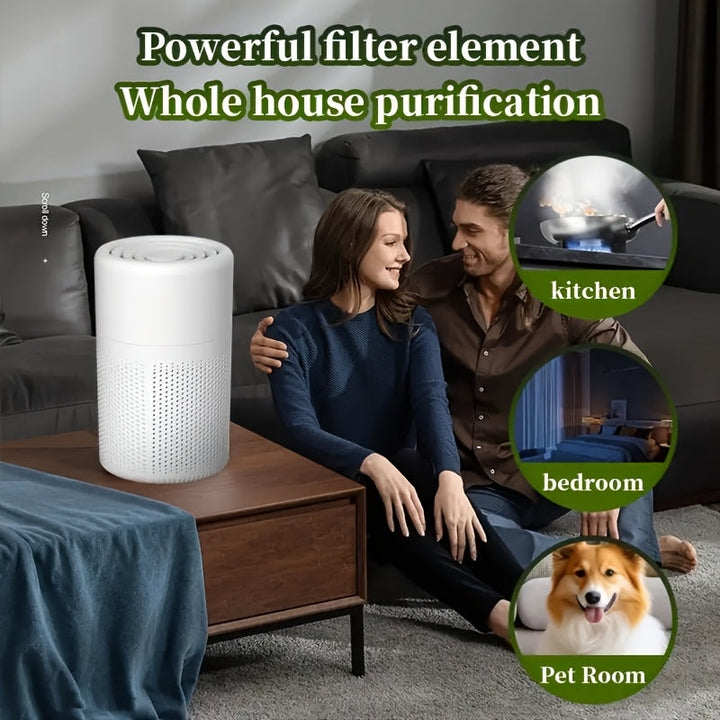 1pieza EJ-JHQ01 Compatible Filtro HEPA de grado H13, Filtro de carbón activado previo para purificación de aire de toda la casa - Captura humo de segunda mano, polvo y formaldehído, eliminación de olores de mascotas, material HEPA, control de olores de m