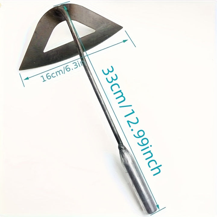 Pala de rastrillado de acero completo - Pala de excavación de alta resistencia con mango ergonómico | Herramienta de jardín a prueba de óxido para verduras/camas de flores | Rendimiento duradero y confiable