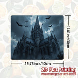 1 pieza, Protector de estufa con diseño 2D plano, Temática Halloween Zombi Noche Oscura Aterrador, Poliéster, Ideal para encimeras de cocina, cocinas, lavadoras y protectores de paneles de secadora, accesorios elegantes para cocina, 2D Plano