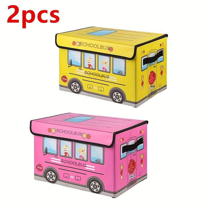 Caja de almacenamiento plegable de coche de dibujos animados creativos 2-Pack, ropa, herramientas y bocadillos listos, experto en almacenamiento de espacio de oficina y dormitorio