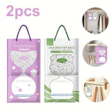 2 Bolsas Deshumidificador Colgantes - Absorbente de Humedad Resistente, Anti-Moho y Antihongos - Sin Necesidad de Electricidad, para Armario, Baño, Cocina, Sótano, Lavandería o Caravana - Control Duradero de la Humedad, Diseño de Flujo Continuo, Alta Cap