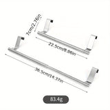 1 pza. Barral de acero inoxidable para toalla, toallero colgante para puerta de baño, accesorios para baño, colgador de paños sin perforaciones para la puerta del gabinete, barra para toalla individual en la parte posterior de la puerta del armario