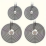 Elemento de Calor de Reemplazo para Estufa de Bobina Única Metálica Duradera con Diseño Circular y Patas Cruzadas, Distribución Eficiente del Calor para Cocinas Domésticas, Accesorios de Estufa, Construcción Robusta