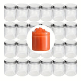 Paquete de 20 Contenedores Pequeños de Plástico con Tapas, 4 Onzas (aproximadamente 110g), Recipiente para Almacenamiento de Alimentos de Boca Ancha, Contenedores Vacíos Rellenables para Frutas Secas, Nueces, Miel y Condimentos