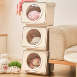 Caja de Almacenamiento de Plástico Apilable UFORU con Tapa - Organizador de Concha para Juguetes, Snacks, Ropa y Libros - Estilo Contemporáneo, Contenedores de Almacenamiento para la Organización del Hogar