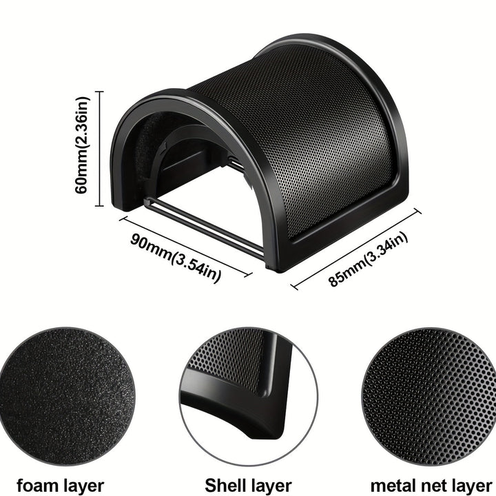 Ventilador de viento y filtro de pop TAVOSOP mejorado - Cubierta de malla metálica ajustable para grabaciones sin manos, reduce el ruido del viento y mejora el tono de bajo, compatible con la mayoría de los micrófonos, ventilador de viento, mejora del au