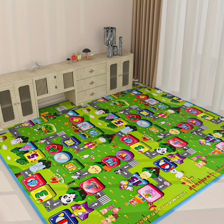 Alfombra reversible extra grande y duradera para exteriores, tapete grueso de espuma resistente al calor, ideal para playa, camping y decoración del hogar, diseño portátil y fácil de limpiar