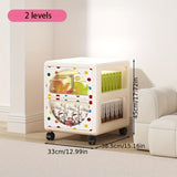 1 ud., Armario de Almacenamiento con 2/3 Niveles y Ruedas para Uso Doméstico, Mesa de Noche para Dormitorio, Caja de Almacenamiento