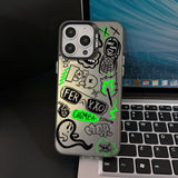 Fundas para Móvil de TPU con Diseño de Dibujos Animados y Láser Esmerilado Adecuadas para la Serie Apple iPhone 16 15 14 13 12 11 XS XR X 8 7 Mini Plus Pro Max SE, Regalo de Halloween, Regalo de Pascua, Cumpleaños, Novia, Novio, Amigos o Para Ti