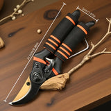 2 piezas de tijeras de jardín profesionales de aleación de titanio de 8,5 pulgadas y acero inoxidable 304 con resorte - Tijeras de jardín de acero pesado ultra afiladas y resistentes a la corrosión con mango suave de esponja antideslizante, adecuadas par