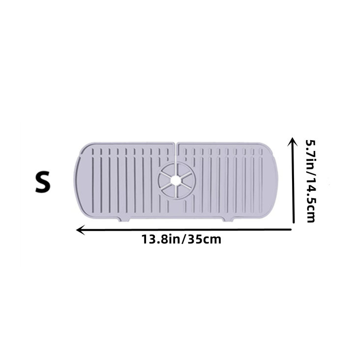 1 pza Alfombrilla de silicona para fregadero, protector contra salpicaduras, almohadilla de drenaje para fregadero de cocina para colocar detrás del grifo, alfombrilla para secar platos para encimera, baño, casero, tapete pequeño para grifo