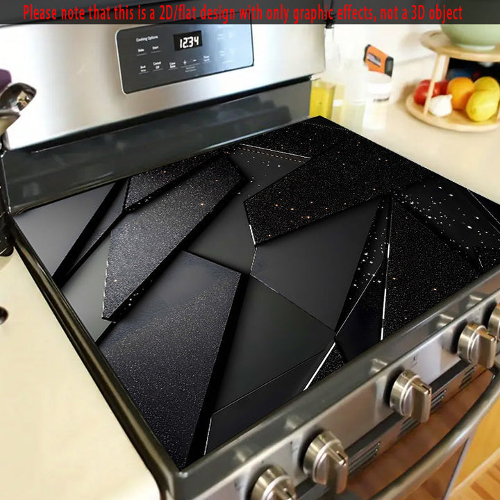 1pc Alfombrilla Protectora de Estufa con Patrón Geométrico Abstracto - 71.88x52.07 cm Antideslizante y Resistente al Calor (Hasta 356°F), Cubierta Multifuncional para Cocinas Eléctricas, Hornos Planos, Lavadoras, Secadoras y Almohadillas - Accesorio Dura