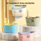 Porta Papel Higiénico Impermeable y Duradero para Baño con Diseño de Barco a Vela, Estilo Moderno