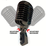 Microfono Vocal Dinámico Retro Clásico BT-55 - Negro, Aleación de Aluminio, Jack de 6.35mm, Ideal para Karaoke y Grabación, Fondo de Arte Mural Temático Musical Vibrante, Utilizado para Cantar en Karaoke, Estilo Retro
