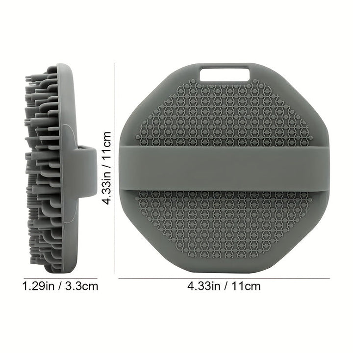 Escobilla exfoliante ergonómica de silicona con tecnología de espuma - Sin batería, para limpieza profunda y masaje, diseño portátil y anatómico, no necesita energía, esencial para el baño y la ducha en viajes, escobilla exfoliante, ducha sin fragancia,