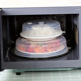 2 piezas de cubierta transparente para microondas, tapa para tazones, protector de plástico para conservar alimentos, ideal para cocina y hogar