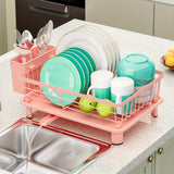 1pieza Escurreplatos, Escurreplatos Ahorrador de Espacio, Escurreplatos para la Encimera de la Cocina, Escurreplatos Anti-Óxido con Soporte de Utensilios y Ranuras para Cuchillos, para la Encimera y el Armario de la Cocina, Accesorio de Cocina