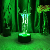1 pieza, luz nocturna 3D de la serie deportiva de fútbol creativo, luz ambiental de habitación colorida y táctil, regalo para fanáticos del fútbol.