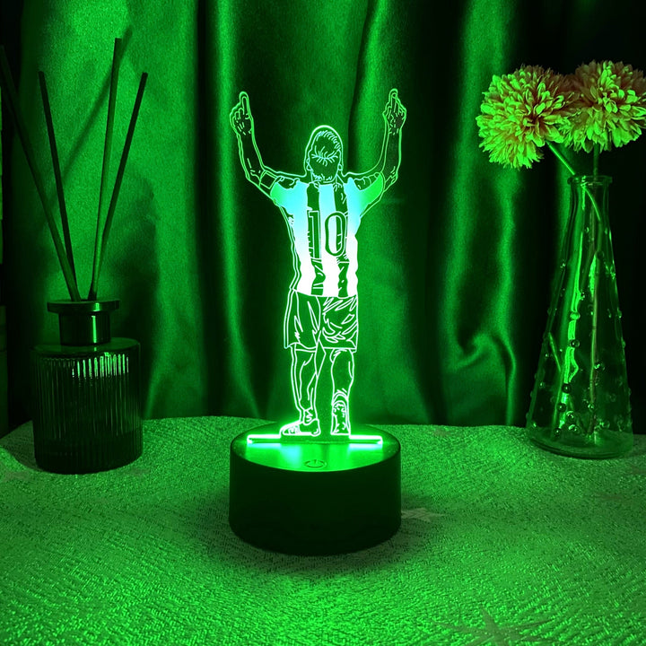 1 pieza, luz nocturna 3D de la serie deportiva de fútbol creativo, luz ambiental de habitación colorida y táctil, regalo para fanáticos del fútbol.