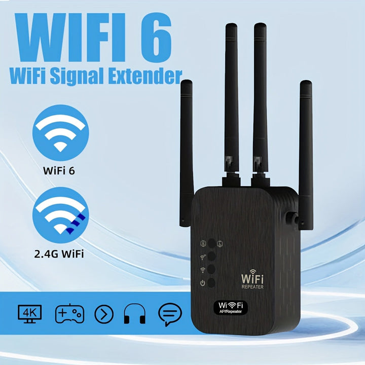 Amplificador de señal WiFi 2.4G HZ con cobertura de 10000 pies cuadrados, repetidor de rango de WiFi, amplificador de Internet 2.4G HZ.