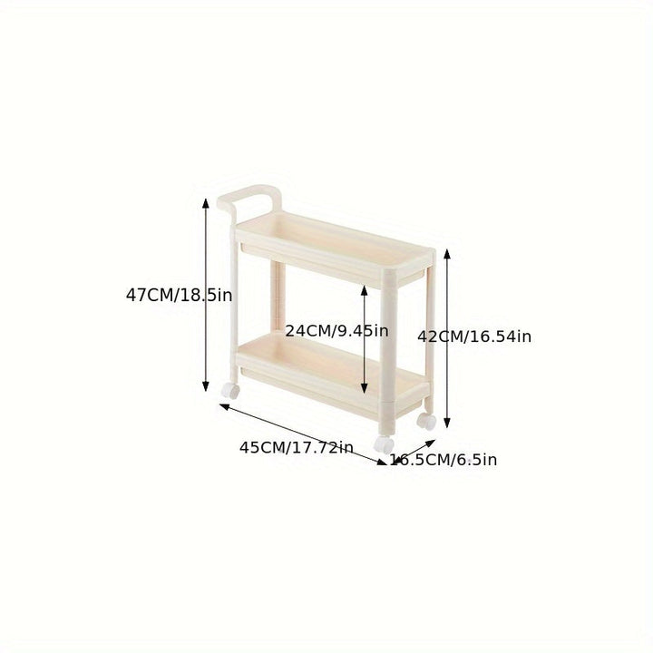 1 Unidad De Estante De Almacenamiento Estrecho Para Condimentos De Cocina, Carrito De Almacenamiento Para Huecos De Refrigerador, Estante De Almacenamiento Móvil Para Espacios Pequeños, Gabinete De Almacenamiento Móvil Para Dormitorio Y Baño, Organizació