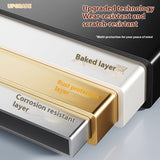 Estantería de metal negra de 3/4 niveles con ruedas, ideal para espacios pequeños, cocinas, baños y lavanderías, carrito práctico moderno con ruedas bloqueables