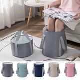 Bañera de Pies Plegable y Portátil con Asas, Cubo de Remojo de Pies de PVC Impermeable para Uso Interior - Disponible en Azul, Gris, Rosa, Azul Marino, Beige