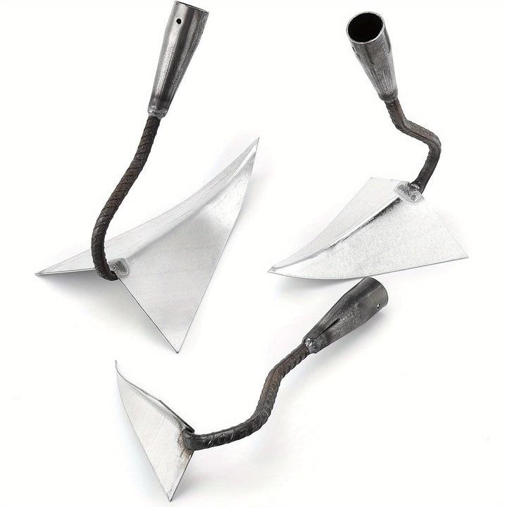 1 Azada de Jardín en Forma de V con Hoja Afilada Triangular para Cavar y Aflojar la Tierra - Herramienta Metálica Duradera para Deshierbar - Ideal para Jardinería y Siembra en el Patio Trasero - Sin Necesidad de Electricidad, Jardinería Manual | Accesori