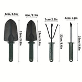 Juego de Herramientas para el Cuidado del Jardín de 4 Piezas, Utensilios Multifuncionales para la Siembra y Plantas en Macetas, Kit Esencial para Aficionados al Jardinería