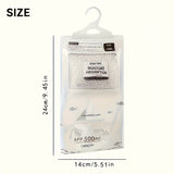 5-Unidad Paquete Grande Bolsas de Absorción de Humedad de 500ml para Ropa - Sin Electricidad, Sin Requerimiento de Energía, Alta Capacidad para Armario y Deshumidificación en el Hogar, Blanco con Acentos Azules, Absorción de Humedad|Diseño Transparente|V