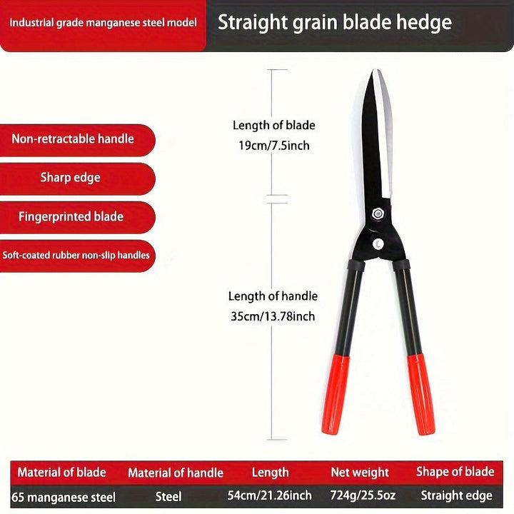 1pc Tijeras de Jardinería de Alta Calidad, Cortahierros para Césped y Arbustos con Mango Largo, Tijeras de Poda para Ramas Altas y Hierba